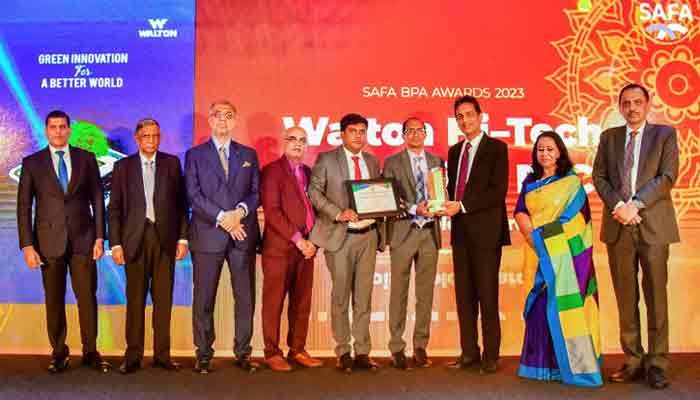 তৃতীয়বারের মতো ‘সাফা গোল্ড অ্যাওয়ার্ড’ পেল ওয়ালটন তৃতীয়বারের মতো ‘সাফা গোল্ড অ্যাওয়ার্ড’ পেল ওয়ালটন