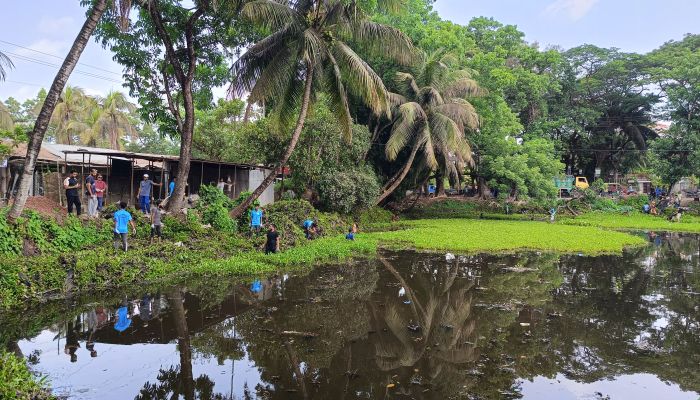 সুবর্ণচরে তারুণ্যের উদ্যোগে পুকুরে নতুন প্রাণ: বর্জ্য অপসারণে প্রশংসনীয় ভূমিকা